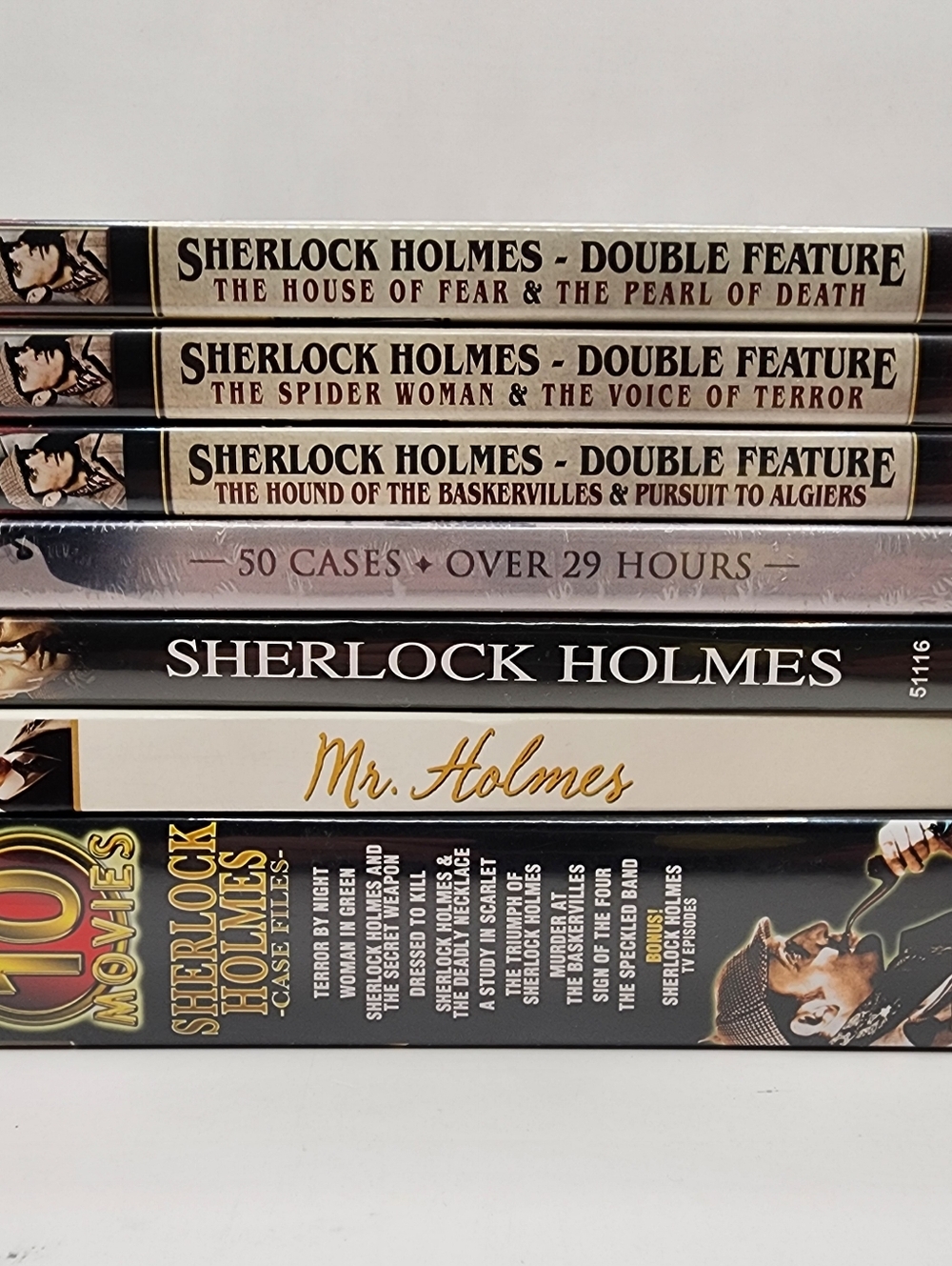 Sherlock Holmes DVD Lot Mr. Holmes Case Files 3 Double Features